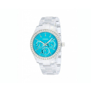 Horlogeband Fossil ES2603 / ES2609 Kunststof/Plastic Transparant 18mm